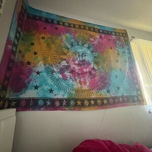 Vibrant Sun and Moon Tapestry